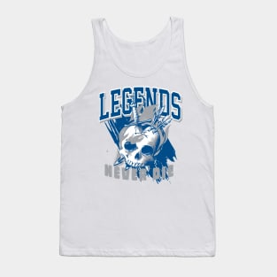 Legends Never Die True Blue Retro Tank Top